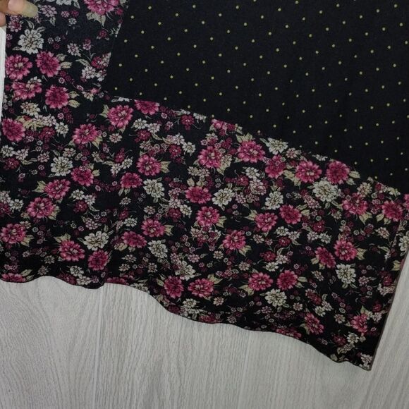 Farm Rio De Janairo Black and Pink Wide Leg Pants - Picture 3 of 4